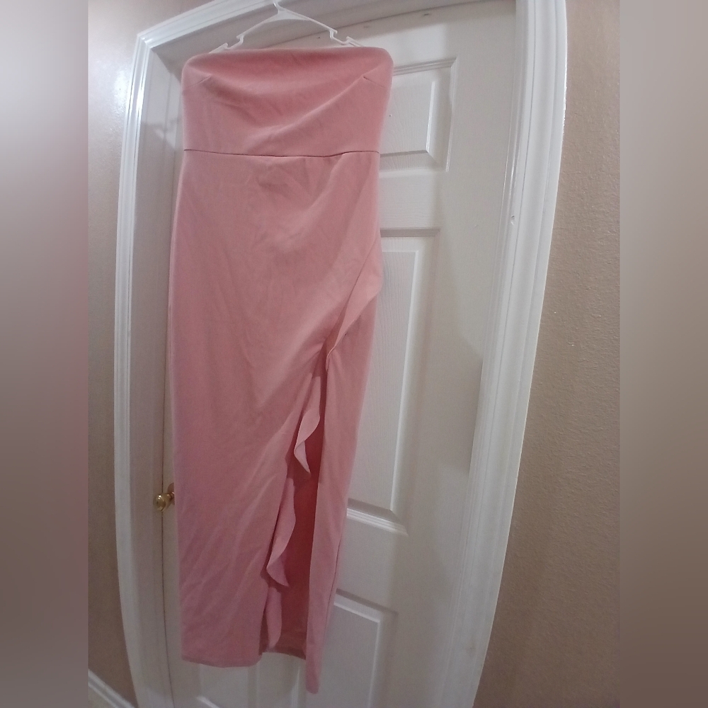 Lulu's Light Pink Strapless Dress